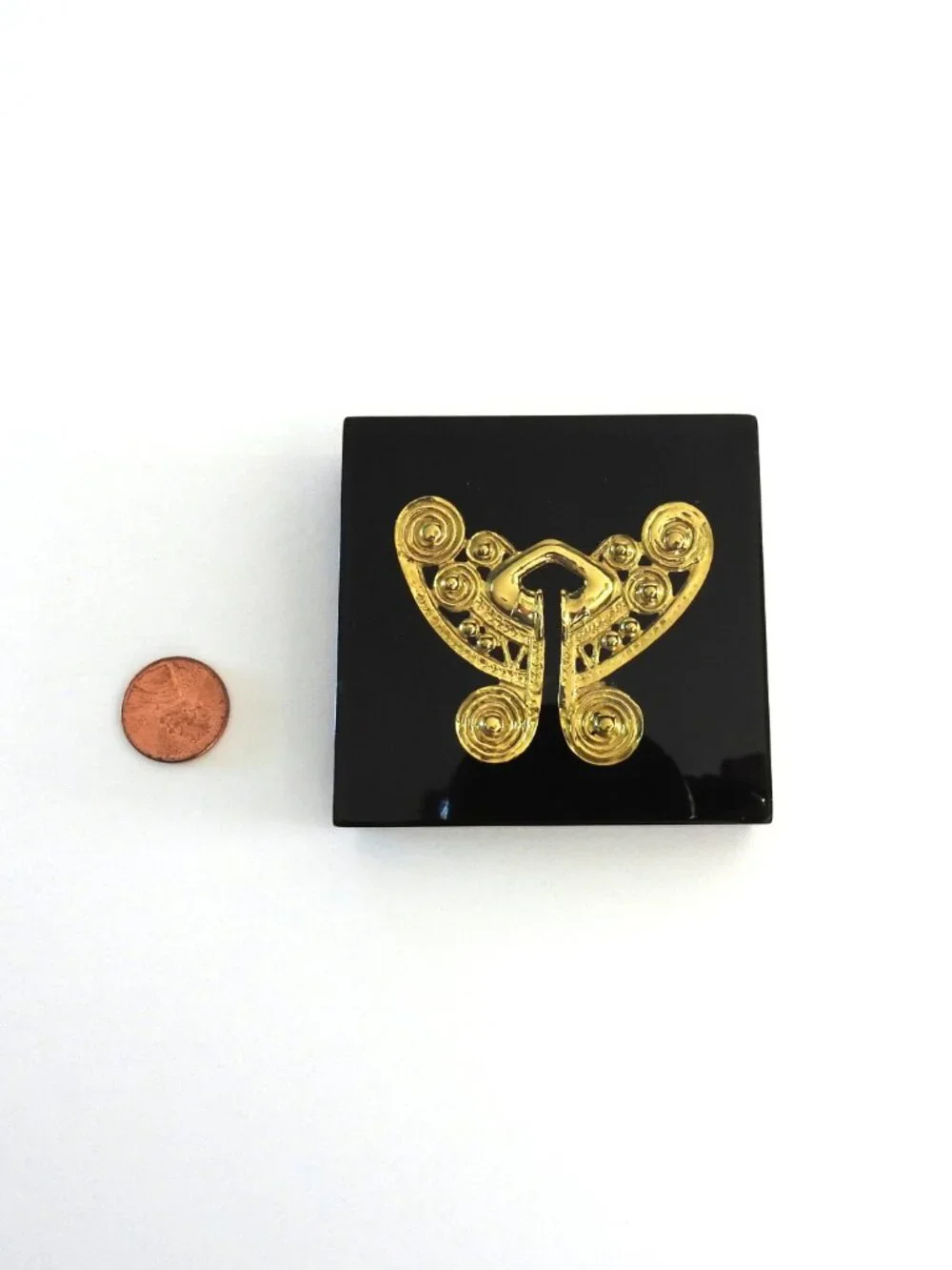 Vintage Colombian Gold Museum Butterfly Paperweight Tairona Pre-Columbian Repr